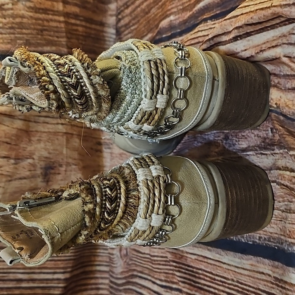 Bull Boxer Danna Tan Boots Size 7 - Picture 4 of 6